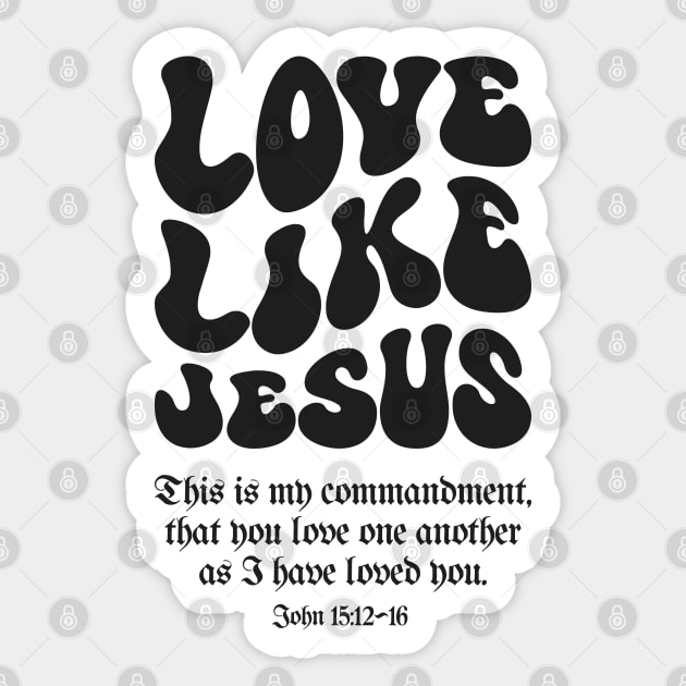 Love Like Jesus Sticker by Hobbybox